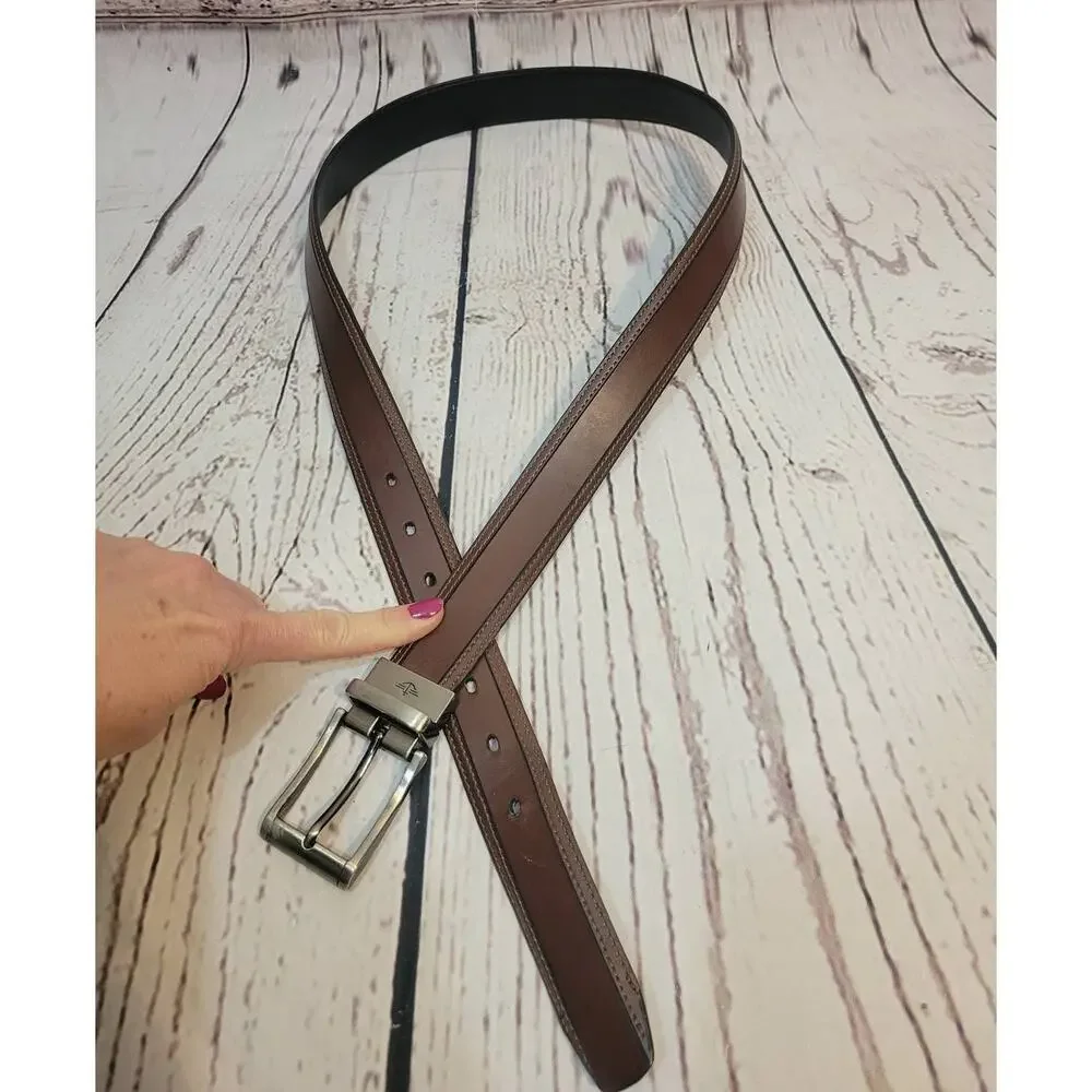 DOCKERS  Imitation Leather Belt Casual Brown Black‎ Men's Size 36